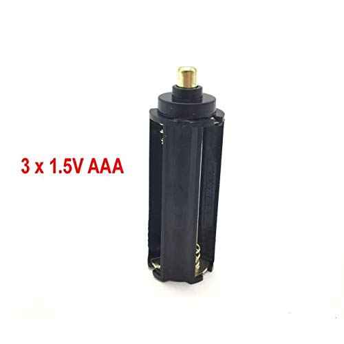 Plastic 3xAAA Battery Adapter Tube 3pcs for Handheld Flashlight Torch - Set of 3