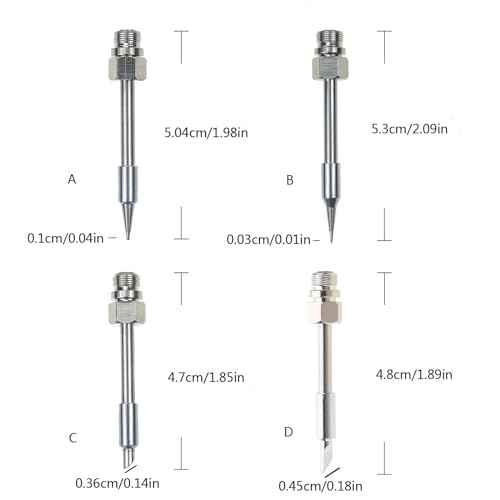 510 Interface USB Soldering Iron Tip Portable Pointed/Horseshoe/Round Tips for Welding Rework Accessories, 53*0.3MM