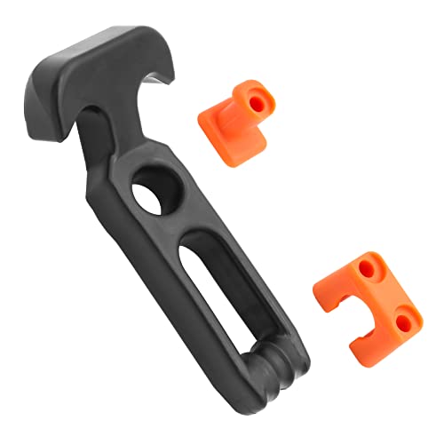 BokWin 2 Pcs Rubber Draw Latch T Handle,4.3 Inch Flexible Hasp Latch for Tool Box Golf Cart Cooler(Orange)