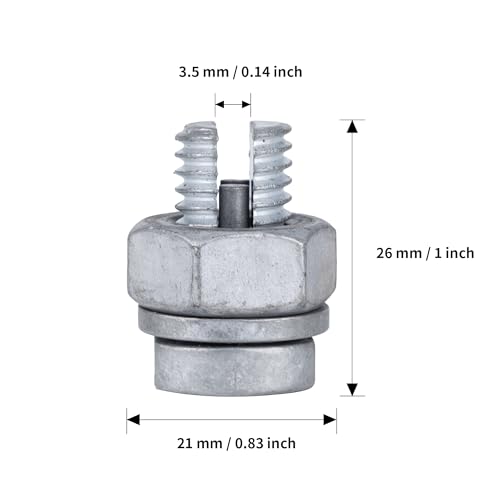 10 Pcs Galvanized Electric Fence Wire Connectors Split Bolt - Strong & Rust-Resistant
