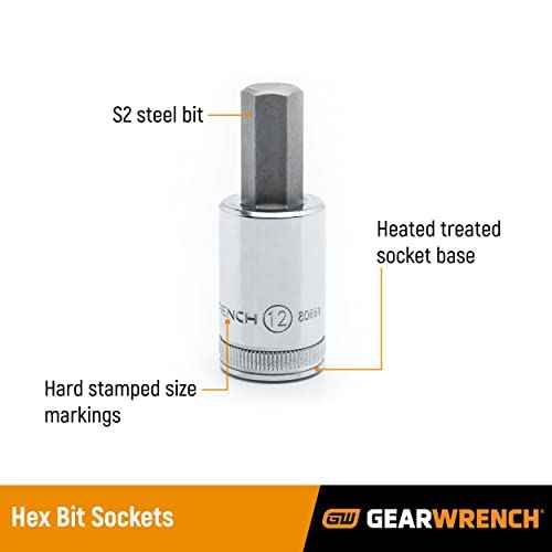 GEARWRENCH 3/8" Drive Hex Bit Metric Socket 6mm - 80427