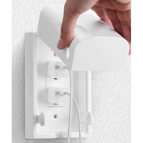 Bates - Baby Safety Outlet Cover Box, Outlet Covers Baby Proofing, Plug Covers for Electrical Outlets, Socket Covers for Outlets, Child Proof Outlet Cover, Outlet Box Cover