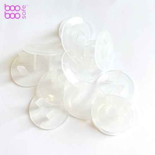 Baby Proof Outlet Covers - 50 Pack Transparent Socket Covers for Outlets - Easy Install Outlet Plug Covers - Child Safety Clear Outlet Covers - Durable & Steady Outlet Covers