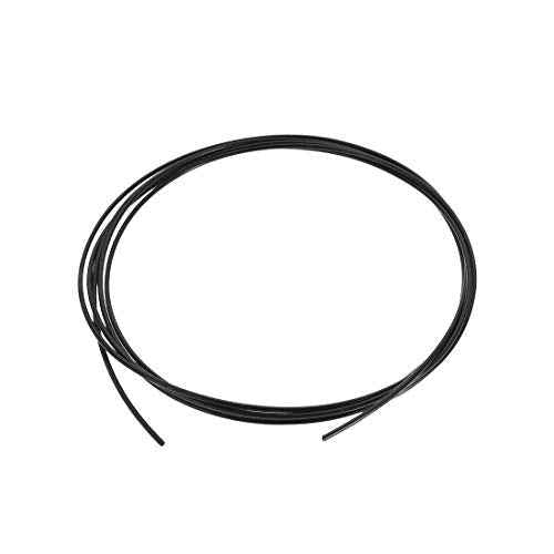 uxcell Nylon Line Hose Tube, 2mm(0.07") ID x 3mm(0.11") OD 3 Meter PA6 Nylon Tube Pneumatic Air Brake Tubing for Fluid Transfer Black