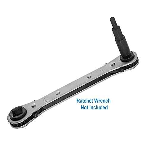 A.I.FORCE 2-Piece Hexagon Key Adapters for HVAC, 1/4-Inch Square Wrench Opening, Carbon Steel, Alloy Steel