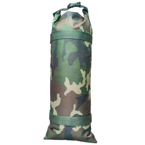 Flood Barrier Sand Bags camouflage Canvas Flood Protection Sandbags & Reusable With Insert Buckle Handle Woodland Sandbags for Emergency Flood Protection Fits Doors Garages Basemen Counterweights (4)