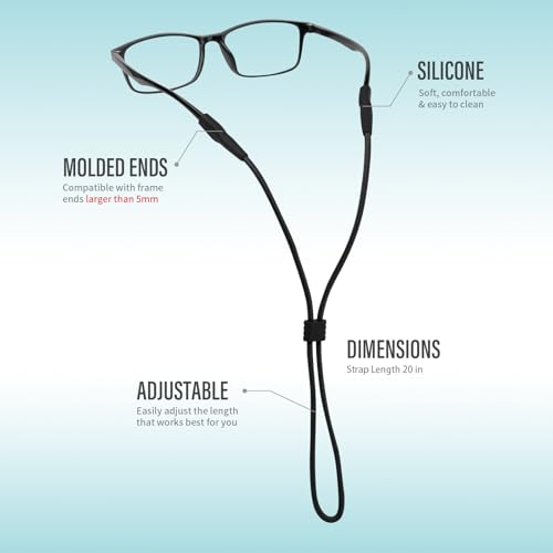 Kids Glasses Strap 4 PCS - Sunglasses Straps Cords for Boys Toddler and Girls - Eyeglass Holders Around Neck - Adjustable Eyewear String Lanyard Retainer 20 Inch