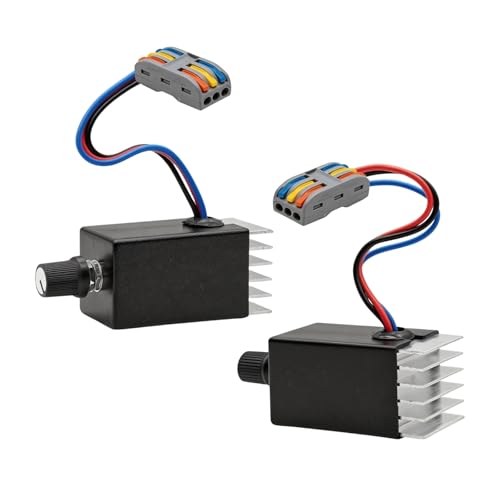 12V/24V PWM DC Motor Speed Controller 10A with Heat Sink & Wire Connectors