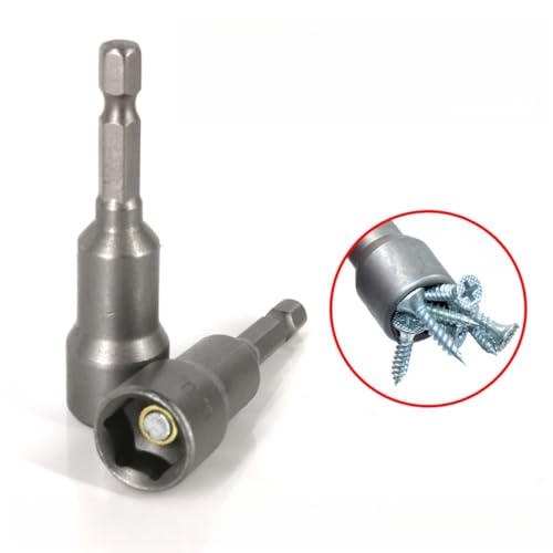 10 PCS 1/4" Hex Shank Magnetic Power Nut Driver Bit Sets, 1/4 inch Quick Change Socket Nut Driver Bit Magnetic