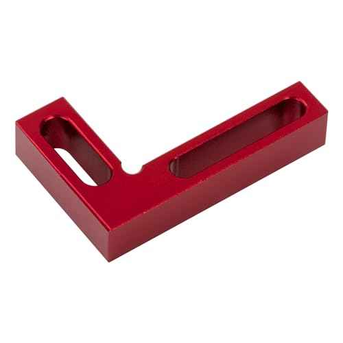 90 Degree Mini Positioning Square, Premium Precision Woodworking Carpenter Corner Tool Right Angle Clamp, for Checking Edge of Carpenter Cutting Tool for Square (Red)