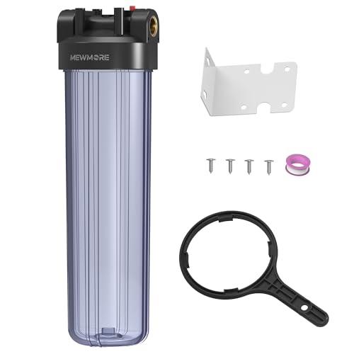 20x4.5 Inch Whole House Water Filter Housing for Sediment & Carbon Filters