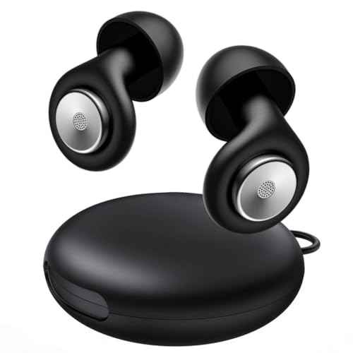 Ear Plugs for Sleeping Noise Cancelling 45dB, Reusable Silicone Earplugs with 8 Eartips and Travel Case, Soft Comfort Hearing Protection for Concerts, Snoring, Travel, Study (Black)