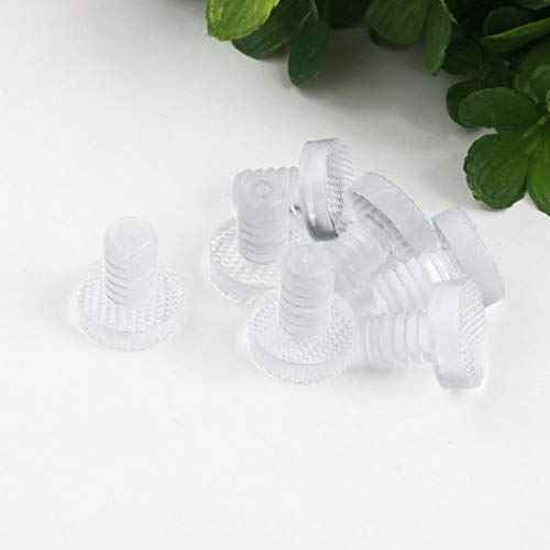 uxcell 32pcs 8.5mm Clear Soft Stem Bumpers Glide, Patio Outdoor Furniture Glass Table Desk Top Anti-Collision Embedded
