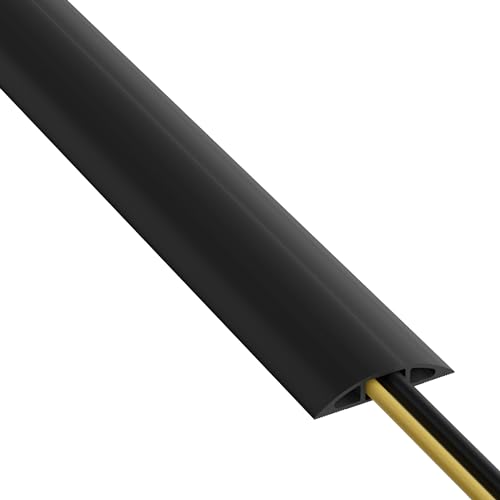 D-Line 6ft Black Floor Cord Cover Cable Protector for Extension Cords