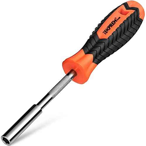 TEKPREM 1/4 Inch Magnetic Bit Driver, Screwdriver Handle for Holding Bits and Screws with Non-slip Material and Strong Magnet Tip, 190mm