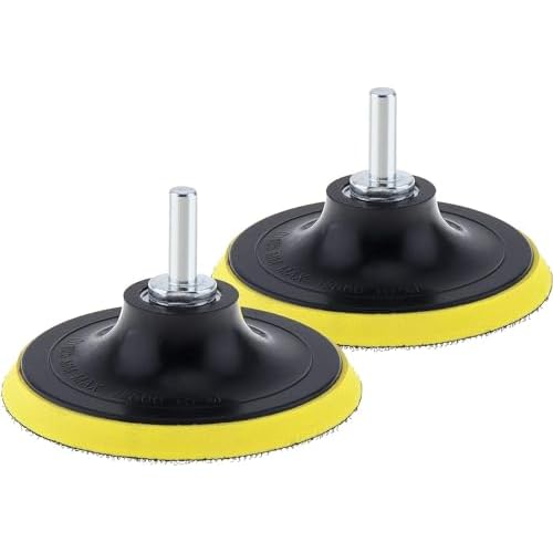 Yakamoz 2Pcs 5 Inch Hook and Loop Backing Pad Sanding Holder Polishing Backer Plate with M14 Thread to 8mm Adapter for Orbital Sander Buffer Polisher