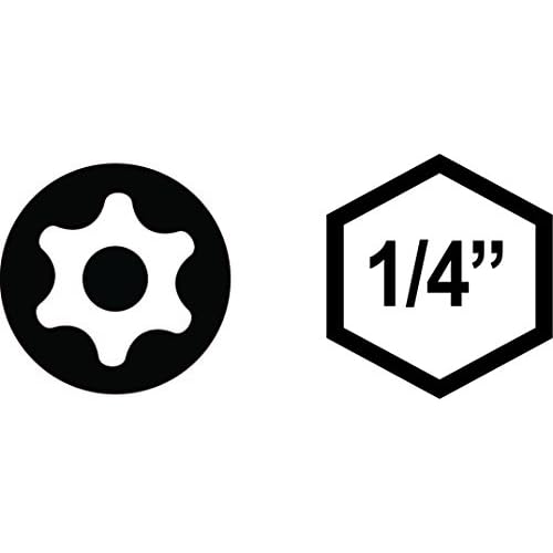 VEGA T25 TORX Security Bits. Professional Grade ¨ù Inch Hex Shank TORX T-25 S2 Steel 1" Security Bits. 125TT25A-4 (Pack of 4)