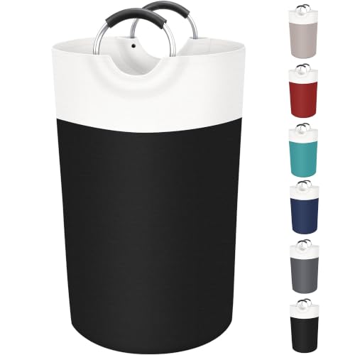 BlissTotes 90L Freestanding Collapsible Laundry Basket – Black (90L)