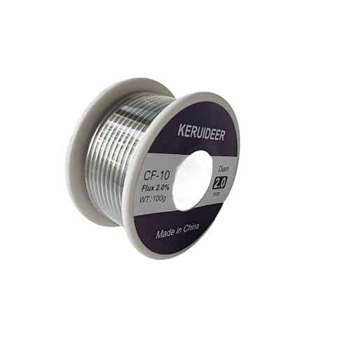 Tin Lead Rosin Core Solder Wire for Electrical Soldering, Content 2.0% Solder Flux Sn63-Pb37 (0.5mm-2.0mm) (Solder-2.0mm)