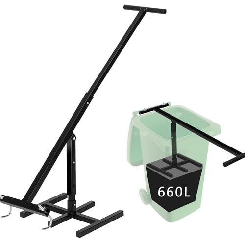 Yuxitia Manual Trash Compactor for 120L-660L Wheelie Bins | Adjustable Handle