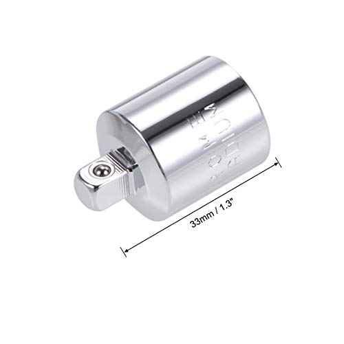 uxcell 1/2 Inch Drive (F) x 1/4 Inch (M) Socket Reducer, Female to Male