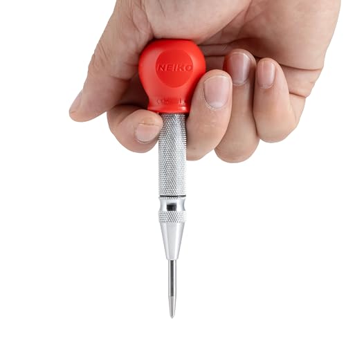 NEIKO 02638A 5-Inch Automatic Center Punch for Metal, Adjustable Impact Spring Loaded Tool