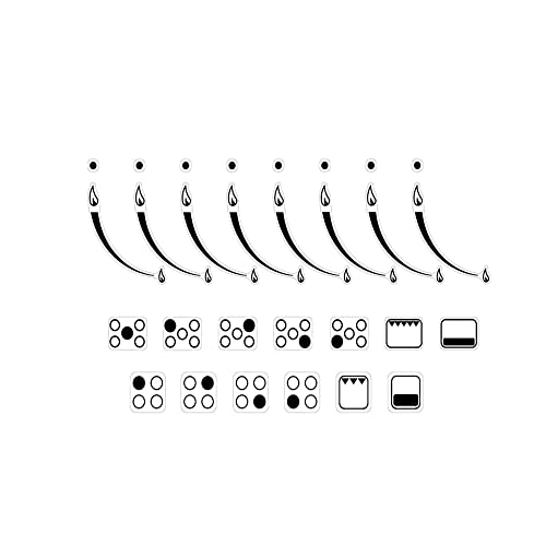 MANWU 2 Sets Black Print on Clear Stove Burner Indicator Stickers for Silver/White Cooktops – Replacements
