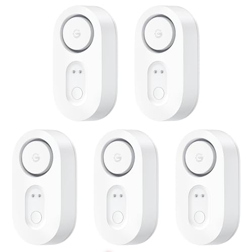 GoveeLife Upgraded Water Leak Detector 5 Pack with 105dB Adjustable Alarm
