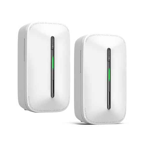 Ecoey Carbon Monoxide Detectors Plug-in with Advanced Electrochemical Sensor 10 Year Carbon Monoxide Detector Foldable Plug with Battery Backup CO Detector for Home and Kitchen FJ146A, 2Packs