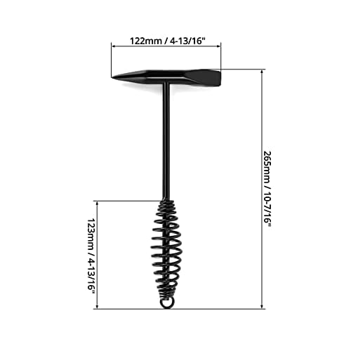 QWORK Welding Chipping Hammer, 2 Packs 10.5" Two-head Hammer with Coil Spring Handle Welding Cleansing and Crushed Ice