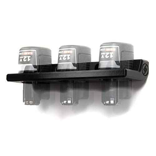 Spartan Mounts for Bosch 12V Battery | Wall Display Hook Holder | Power Tool Storage | Blog DIY Craft Room | All Types | Strong Low Profile Bracket | Convenient Easy Access Garage Organization