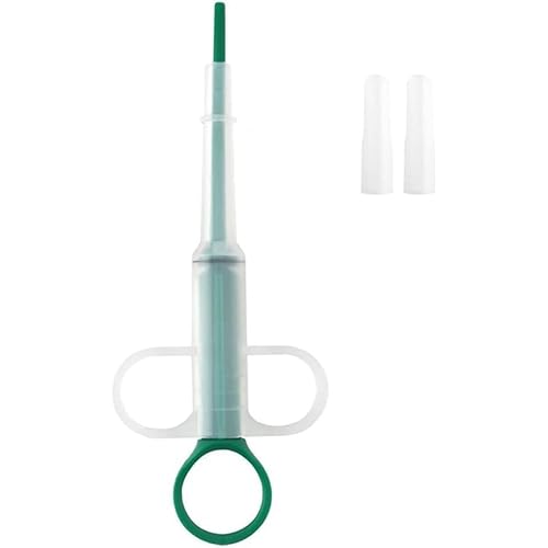 Green Pill Guns for Dog and Cat, Pet Piller Guns Pill Shooters Cat Tablet Soft Tip Syringes,Cat Pill Shooter, Medical Calipers Pet Medicals Feeding Dispenser Tool,Feeding and Watering Supplies