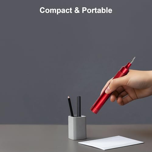 24-in-1 Precision Screwdriver Set, Magnetic Multi Bit Mini Screwdriver Set, Pen Style Repair Tool Kit for Eyeglass, Watch, Computer, Jewelry, Laptop, Phone and Electronic (Red)