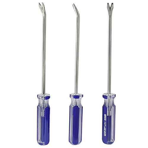 3 Pcs Tack Lifter Nail Puller, Elbow Head V Tip Nail Staple Rivet Tack Puller Screwdriver Tool, Length: 9.4"