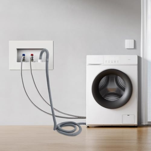 Elyfree 6ft Universal Washing Machine Drain Hose Kit with 4 Clamps & U-Bend Holder