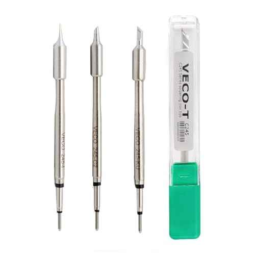 3PCS Soldering Iron Tips,C245-KU I C2 Replacement Tips, Constant Temperature, Compatible with JBC Soldering Station