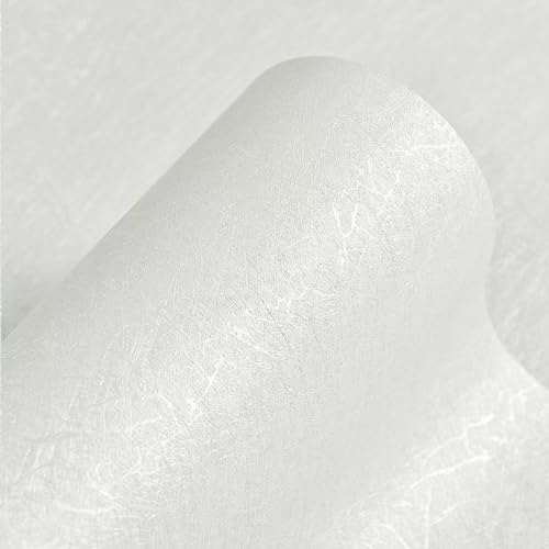 seonta White Silk Wallpaper Peel and Stick Self Adhesive Removable Embossed Vinyl Film Contact Paper for Cabinet Home Decoration Textured Shelf Paper