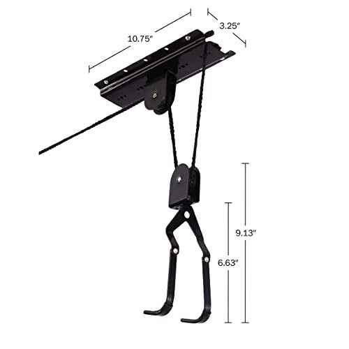 Bike Hanger - Overhead Hoist Pulley System with 100lb Capacity for Bicycles or Ladders - Secure Garage Ceiling Storage by Rad Sportz