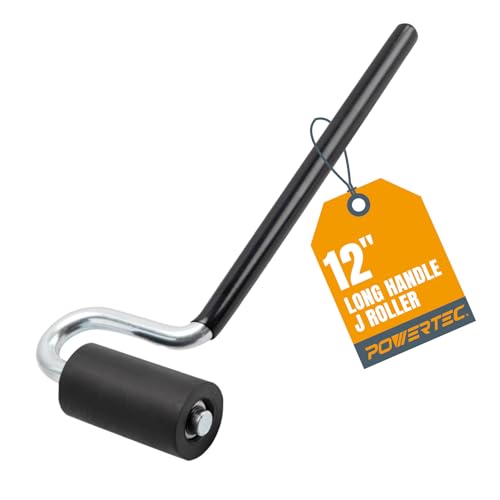 POWERTEC 12-Inch Long Handle J-Roller for Laminate & Veneer Installation | 1 Pack