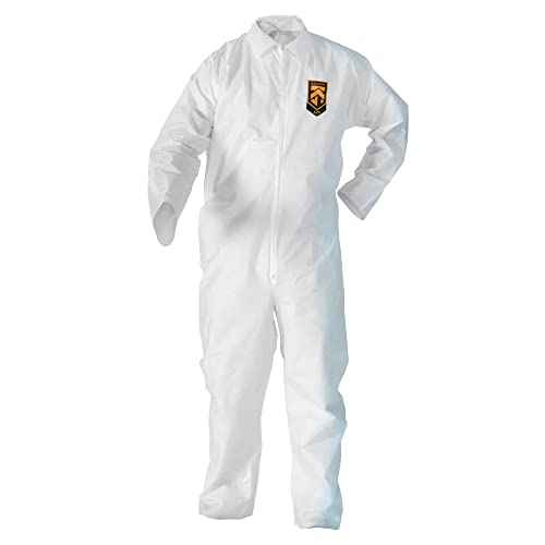 KLEENGUARD A20 Elastic Wrist and Ankle Coverall, Large, REFLEX Design, Zip Front
