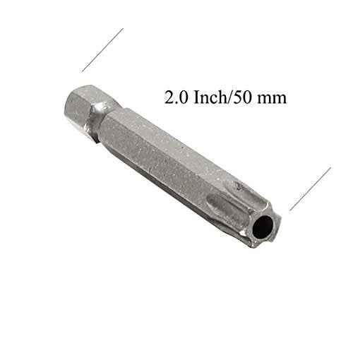 XMHF1/4- Inch Hex Shank Torx T40 S2 Steel Security Screwdriver Bit 50mm Long 10Pcs