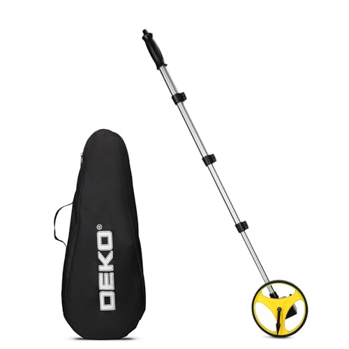 DEKOPRO 6-Inch Measuring Wheel, 9,999.9 Ft Range, One-Button Reset, Portable with Storage Bag
