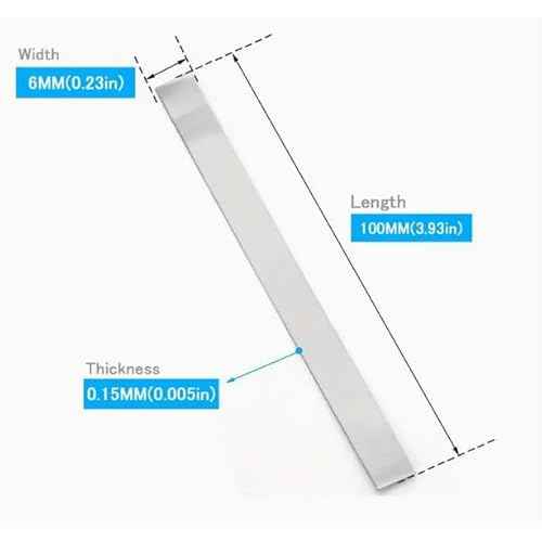 99.6% Pure Nickel Strip for Soldering Tab for High Capacity Lithium, Li-Po Battery, Battery Pack and Spot Welding, 18650 21700 26650 (Strips,100, 15 x 6 x 100)