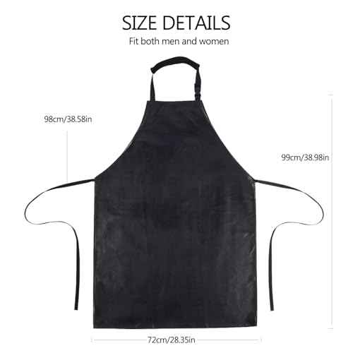 Homsolver Heavy Duty Vinyl Waterproof Apron for Unisex Adult, Ultra Lightweight, Chemical Resistant Industrial Work Apron
