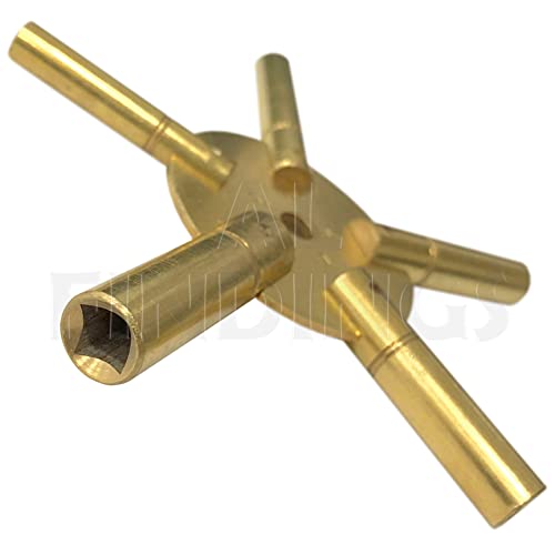 Jewellers Tools Clock Key Set with Winged Brass Spider & Star Pair, Sizes 2-11