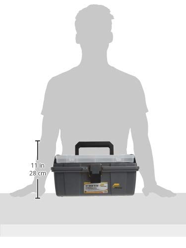 Plano 452-006 Grab-N-Go 16-Inch Toolbox with Lift-Out Tray, Gray/Black