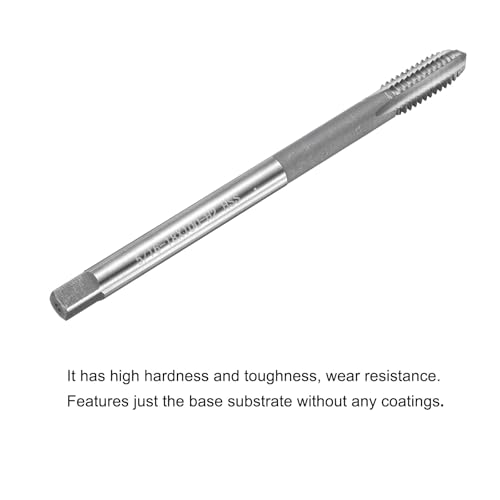 uxcell Thread Milling Taps, 5/16-18 UNC High Speed Steel (HSS) 3 Straight Flutes Machine Screw Thread Threading Tap, 4" Length (Extra Long)