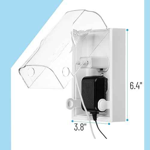 Bates- Baby Safety Outlet Cover Box, Clear Door, Baby Proof Outlet Covers, Plug Covers for Electrical Outlets