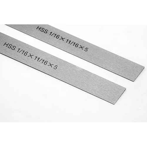Set of 2 HSS Blades for Lathe Parting Cut Off Blade (1/16x11/16x5 Inch)