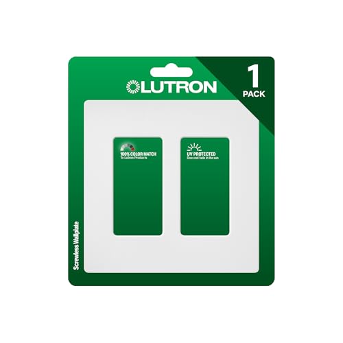 Lutron Claro 2-Gang Satin Light Switch Cover Plate - Snow, 1 Pack